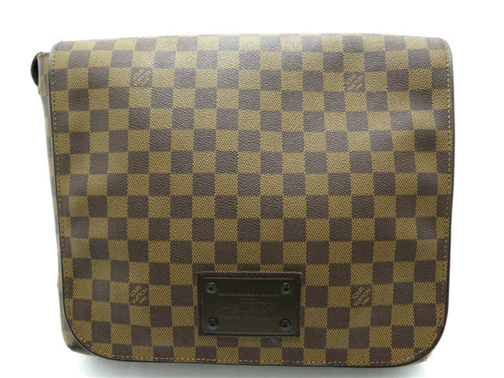 LOUIS VUITTON Shoulder Bag Brooklyn Damier Ebene Brown